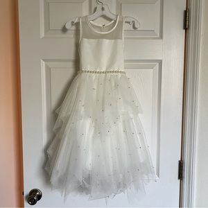 American Princess White Ivory Dress Size 8 Flower Girl Wedding Dance NWOT